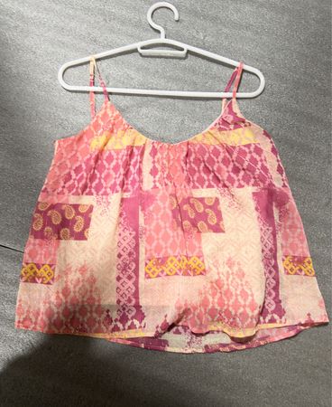 Pink Patchwork Tank Top