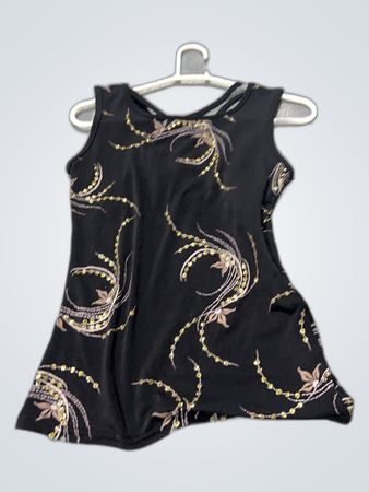 Black Floral Tank Top