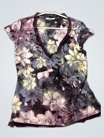 Unbranded Floral Print Short Sleeve Blouse