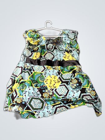 Multicolored Patterned Dress