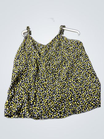 Unbranded Black and Yellow Floral Cami Top