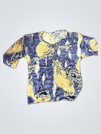 Blue and Yellow Tie-Dye Shirt