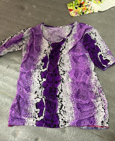 Purple Snake Print Blouse