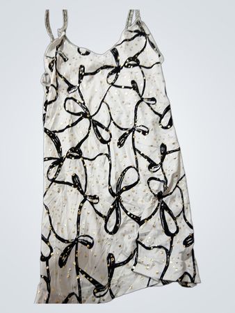 White and Black Bow Dress