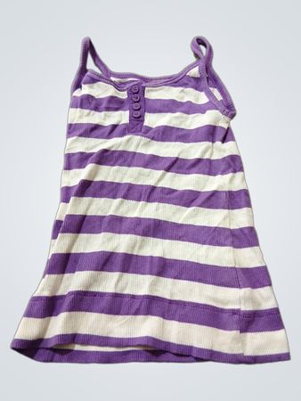 Purple and White Striped Tank Top