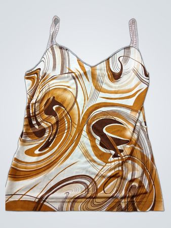 Envy Collection Women's Brown and White Camisole