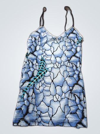 Franco Callegari Blue Patterned Dress