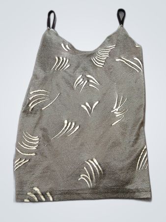 Fashion Plus Gray Abstract Print Cami Top