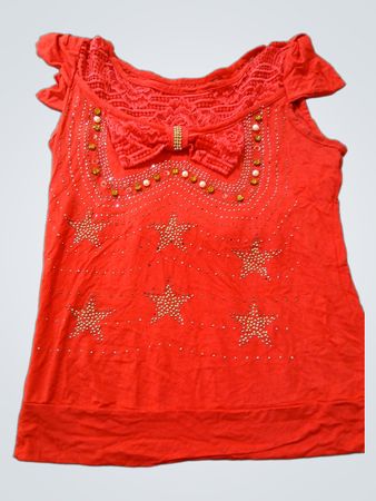 Red Embellished Top