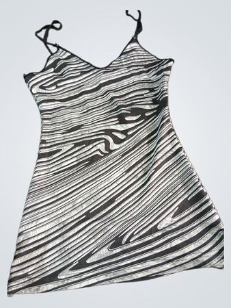 Domitex Black and White Striped Dress