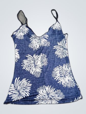Envy Collection Blue and White Floral Camisole