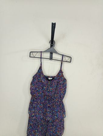 Blumenmuster Spaghetti-Ärmchen Kleid