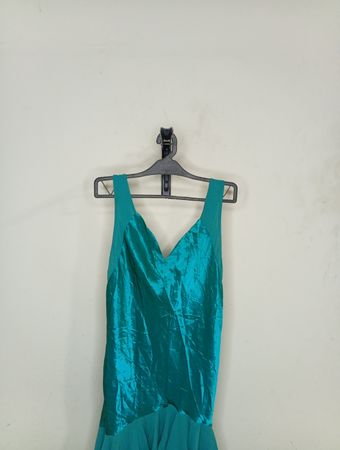 Val Mode Lingerie Teal Slip Dress