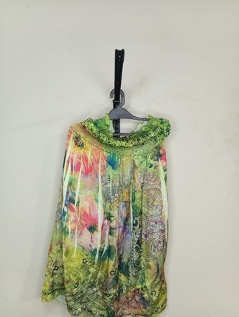 Damen Blumendruck Smocked Maxikleid