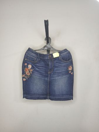 Driftwood Classic Fit Bestickter Jeansrock