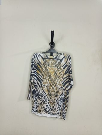 Reba Animal Print Verziertes Oberteil