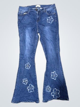 Bambaa Original Denim Jeans con decorazioni floreali