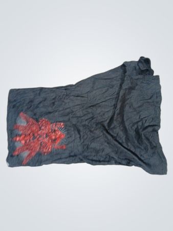 Schwarzes T-Shirt mit rofer Grafik