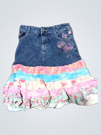 Bratz Jeansrock mit Rüschenschnabeltier-Muster
