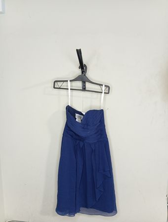 David's Bridal Marineblaues Trägerloses Chiffonkleid Stil F14847