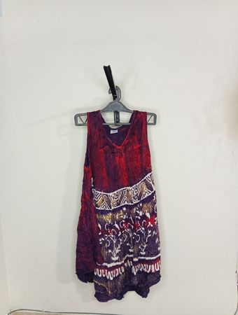Ärmelloses V-Ausschnitt-Kleid mit Blumenmuster