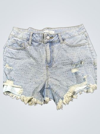EST. 1946 Denim Damen Strass Verwitterte Denim-Shorts