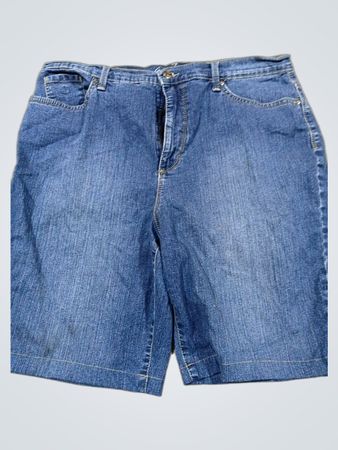 Gloria Vanderbilt Denim Bermuda-Shorts mit Strass-Taschen