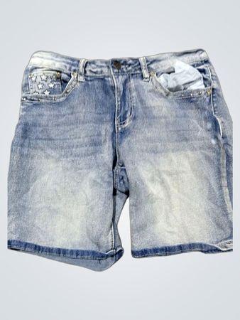 Earl Denim Shorts mit Sternakzenten
