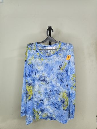 100 LAYERS Blau Gelb Abstrakter Druck Langarmoberteil