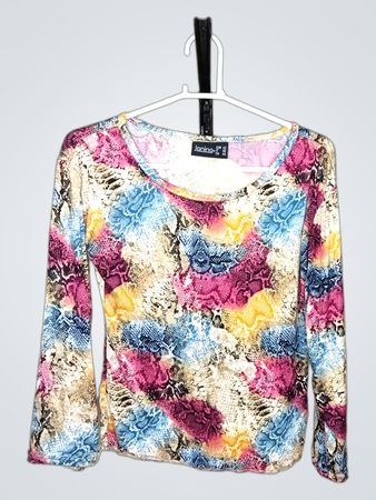 Janina Langarm Schlangendruck Top