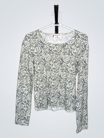 Langärmlige Blumenbluse