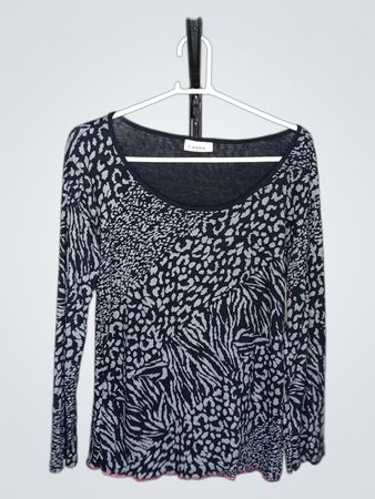 CANDA Damen Langarmshirt mit Tiermuster