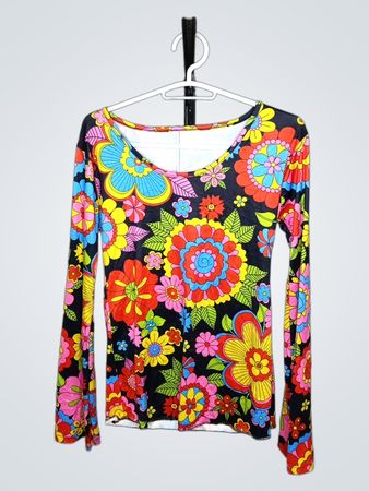 Langarmbluse mit floralem Print