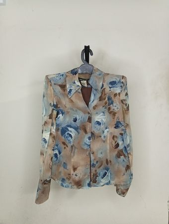 Jones New York Petite Floral Button-Up Blouse