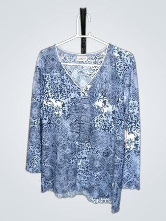 CANDA KOLLEKTION BEI C&A Blau Druck Langarmshirt