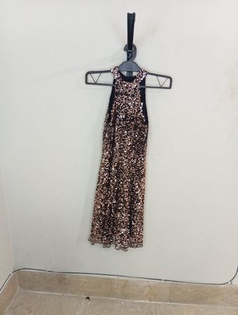Pailletten Halter Neck Kleid