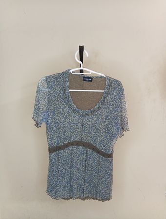 TAIFUN Floral Print Sheer Blouse