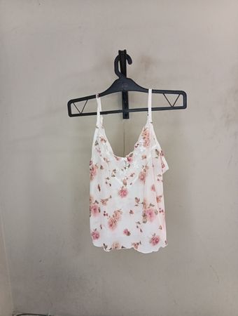 Weiße florale Top