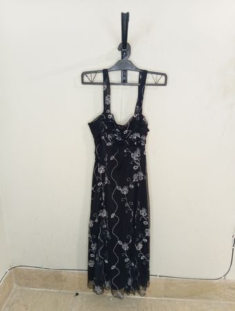 Wallis Schwarzes Blumenkleid Maxi