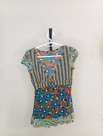 Damen Blumenmuster Oberteil