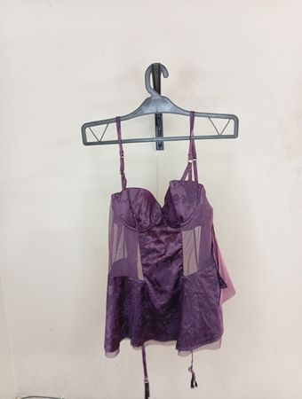 Lila Babydoll Unterwäsche