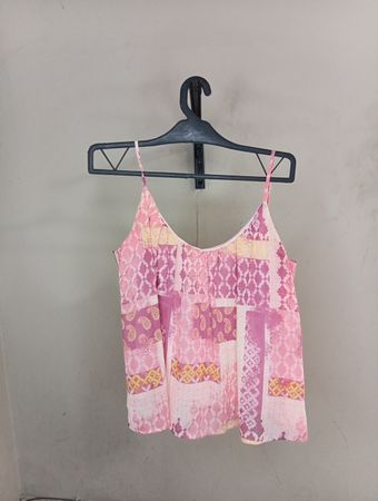 Rosa Patchwork-Cami-Top