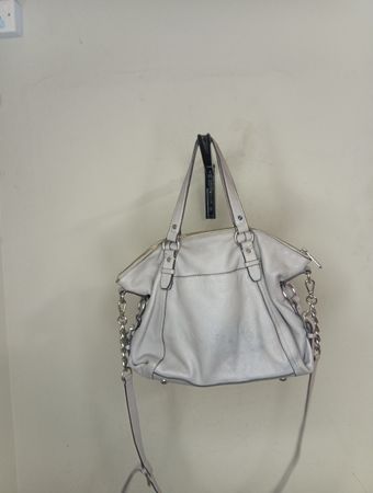 Michael Kors Light Gray Leather Shoulder Bag