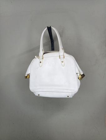 Ralph Lauren White Leather Satchel Bag