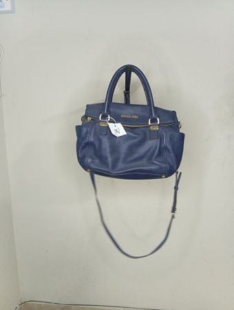 Michael Kors Navy Leather Satchel Handbag