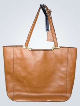 Ralph Lauren Brown Leather Tote Bag