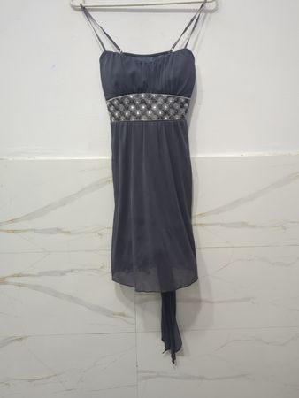 Ruby Roxx Grey besticktes Trägerkleid