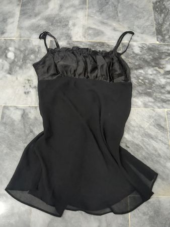La Vie en Rose Black Babydoll Camisole Top