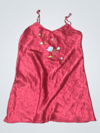 L.A. Intimates Roter Nachtkleid mit Blumenmuster