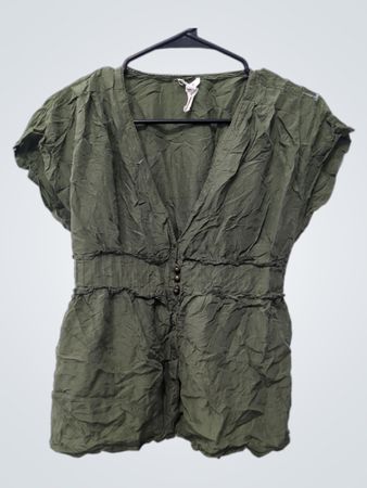 Old Navy Green Oberteil mit geraffter Taille